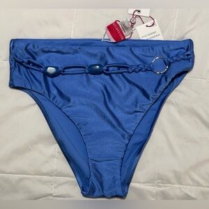 Red Carter Cobalt Blue Bikini Bottom with Beaded Detail
